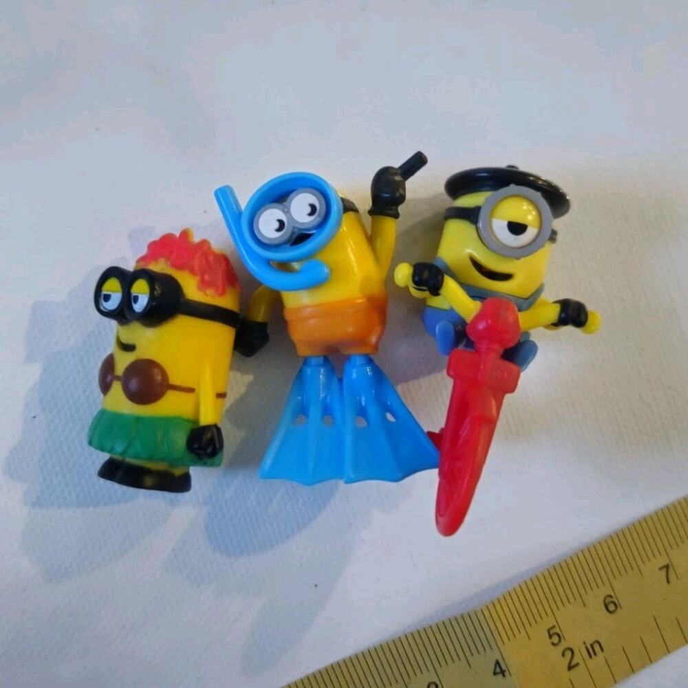 Illumination Entertainment Minions Set of 3 McDonald's Fast Food Toys 2015